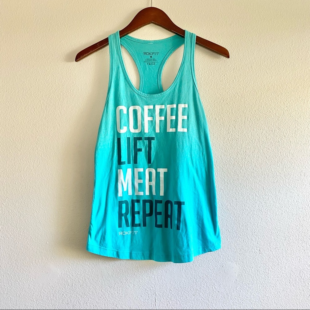 ROKFIT | turquoise / blue tank top